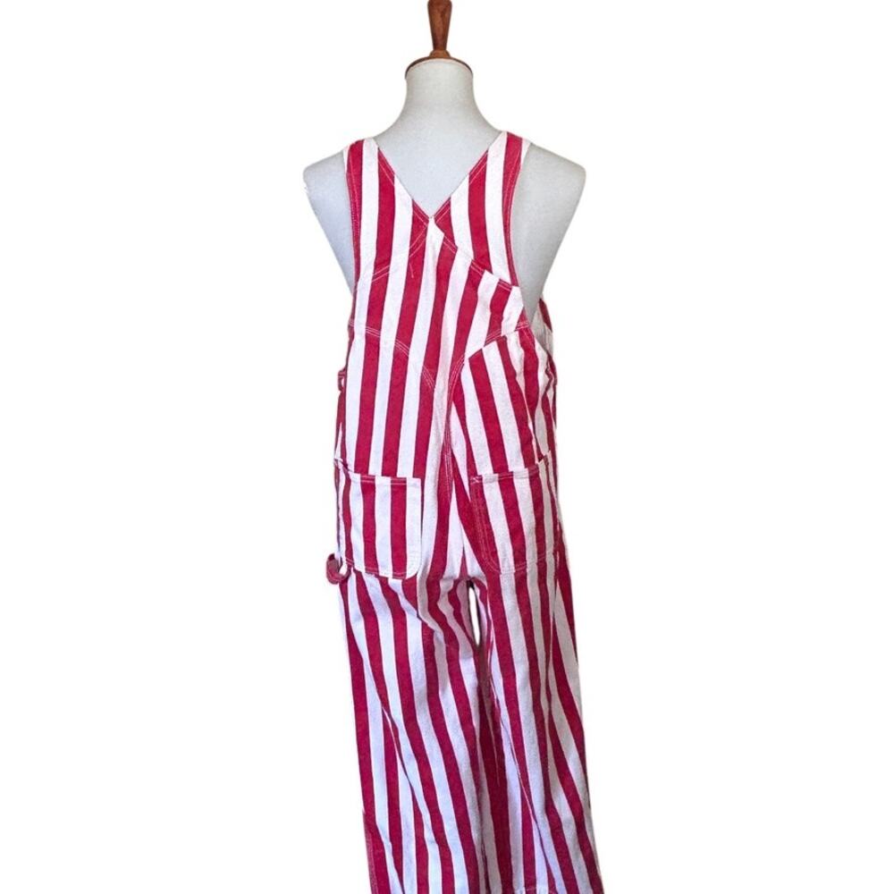 Lisa Says Gah Lucy Overall Pomodoro Stripe Red White M/L - Picture 3 of 10
